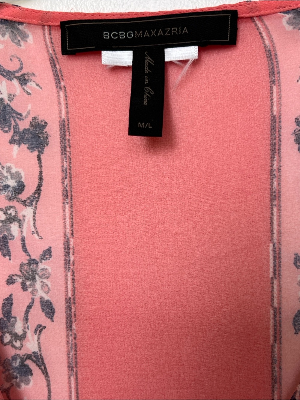BCBG maxazria women’s floral sheer top - Picture 4 of 6